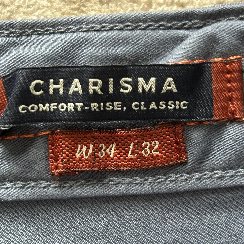 34 Heritage Men's Courage Straight Leg Pants In Dark Denim Twill NWT - 34x32
